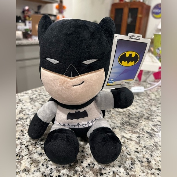 NEW! Kidrobot Phunny Batman 7 in Plush NWT! DC Comics Collectible Plushy 🖤🩶 - Picture 2 of 8